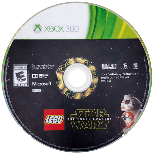 LEGO Star Wars: The Force Awakens disc for Xbox 360 (X360) action-adventure sci-fi video game