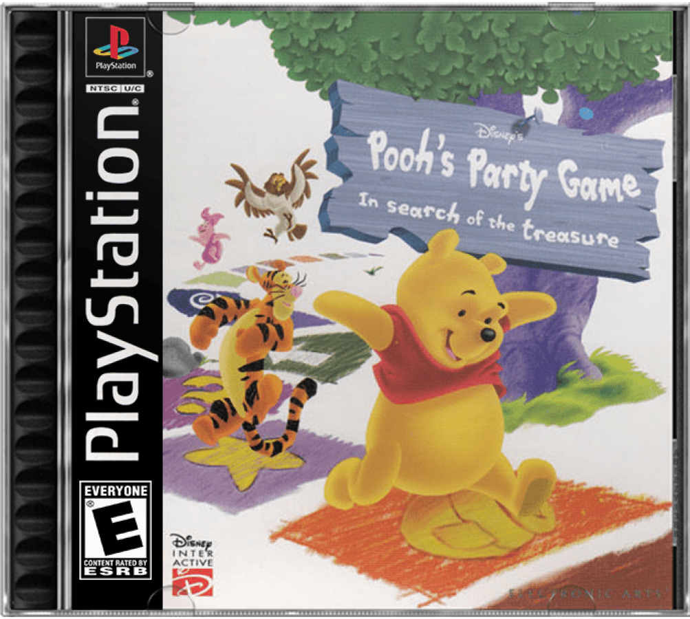 Pooh's Party Game: In Search of the Treasure cover art for PlayStation 1 (PS1) video game