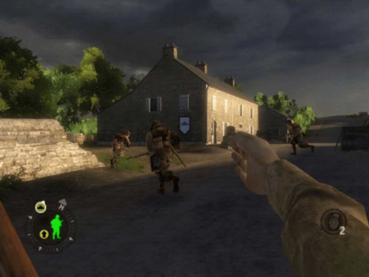 Brothers in Arms Road to Hill 30 gameplay art for Xbox (XBOX) video game