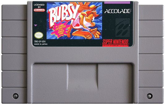 Bubsy cartridge for Super Nintendo Entertainment System SNES retro video game
