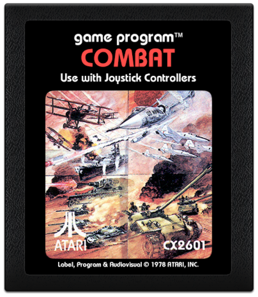 Combat cartridge art for Atari 2600 video game