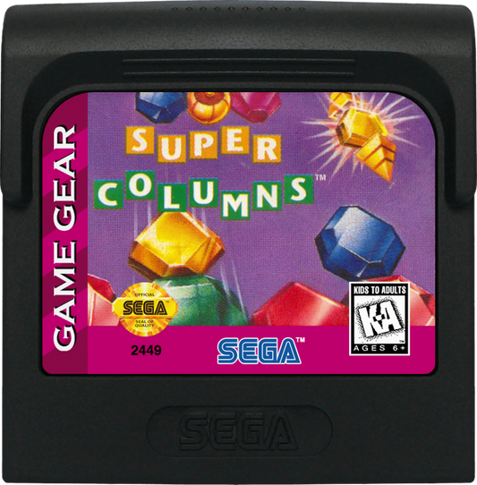 Super Columns cartridge for Sega Game Gear (GG) video game
