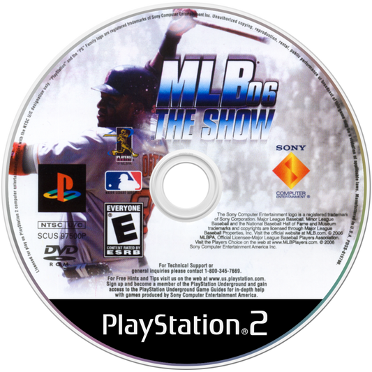 MLB 06: The Show disc art for PlayStation 2 (PS2) video game