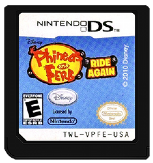 Phineas & Ferb: Ride Again cartridge for Nintendo DS (DS) cartoon action adventure video game