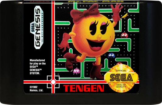 Ms. Pac-Man cartridge for Sega Genesis (GEN) video game