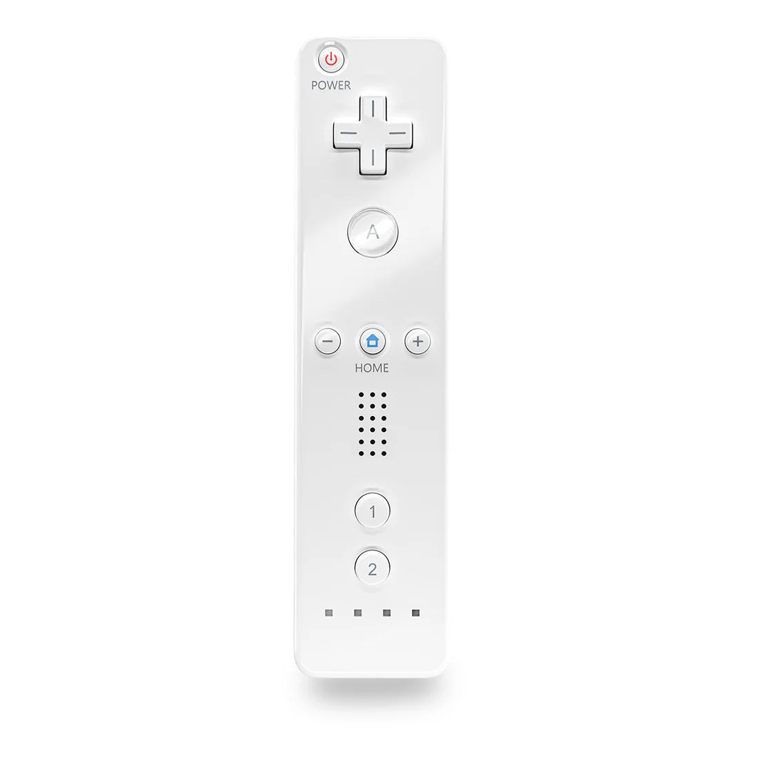 White XYAB brand Wii Remote with built-in Motion Plus controller compatible with Nintendo Wii