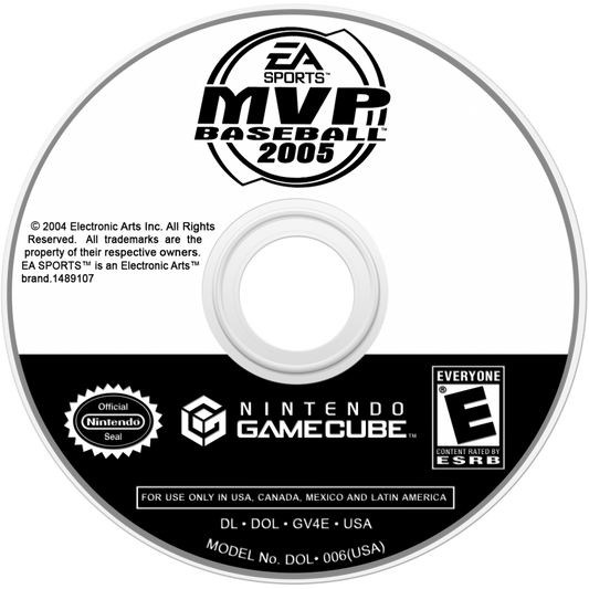 MVP Baseball 2005 disc for GameCube (GC) sports baseball video game