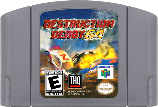 Destruction Derby 64 cartridge for Nintendo 64 N64 video game