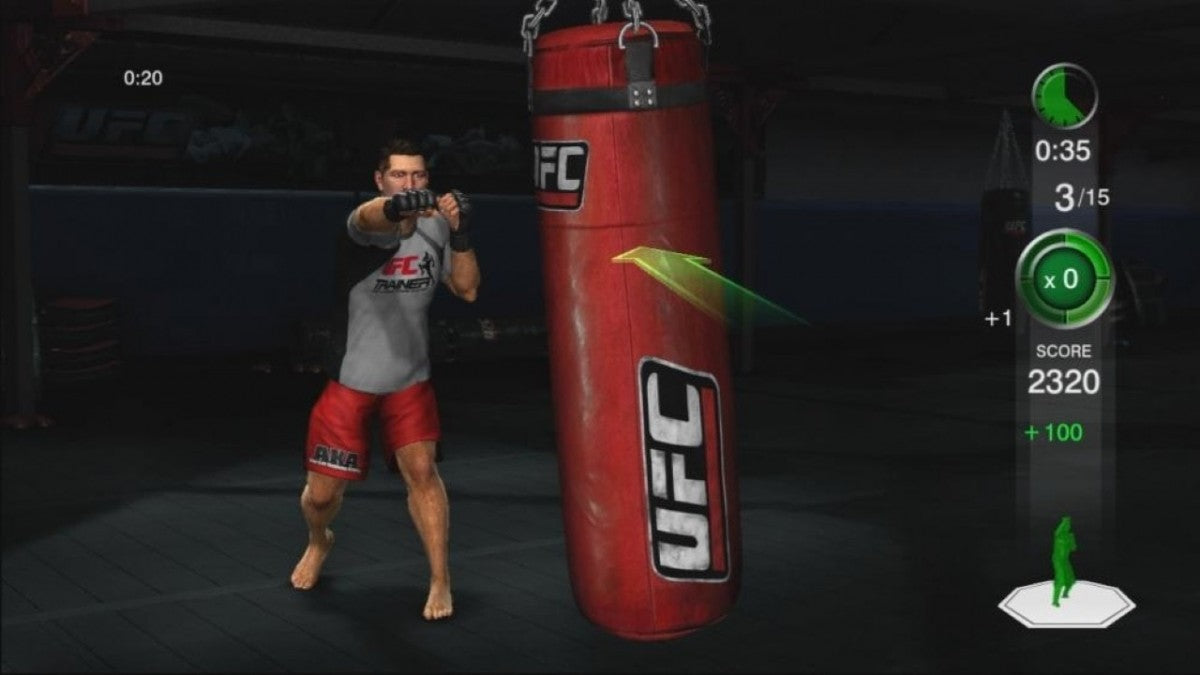 UFC Personal Trainer gameplay for Xbox 360 (X360) motion-controlled fitness training video game