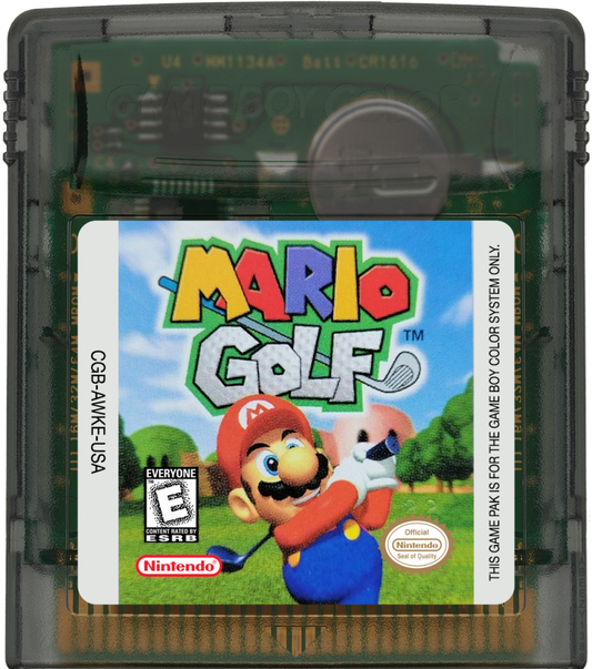 Mario Golf Game Boy Color sports golf video game cartridge