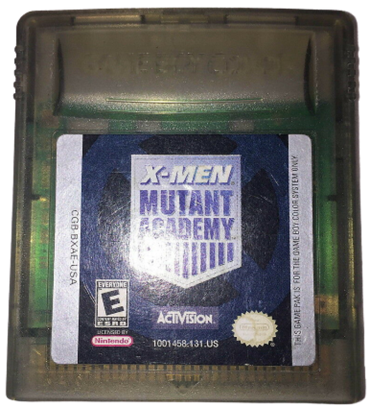 X-Men Mutant Academy Game Boy Color GBC handheld fighting game featuring Marvel comic book characters Wolverine Cyclops Storm and Magneto with special moves combo attacks and versus mode portable adaptation of the console title cartridge