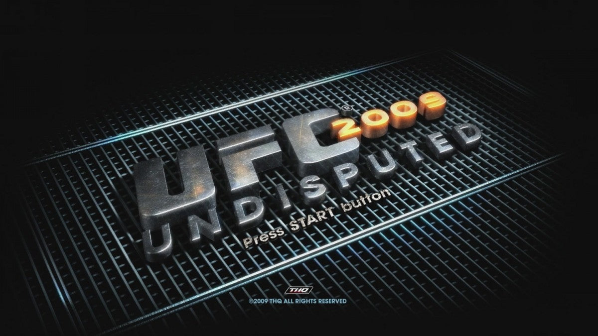 UFC 2009 Undisputed title page for Xbox 360 (X360) mixed martial arts fighting video game