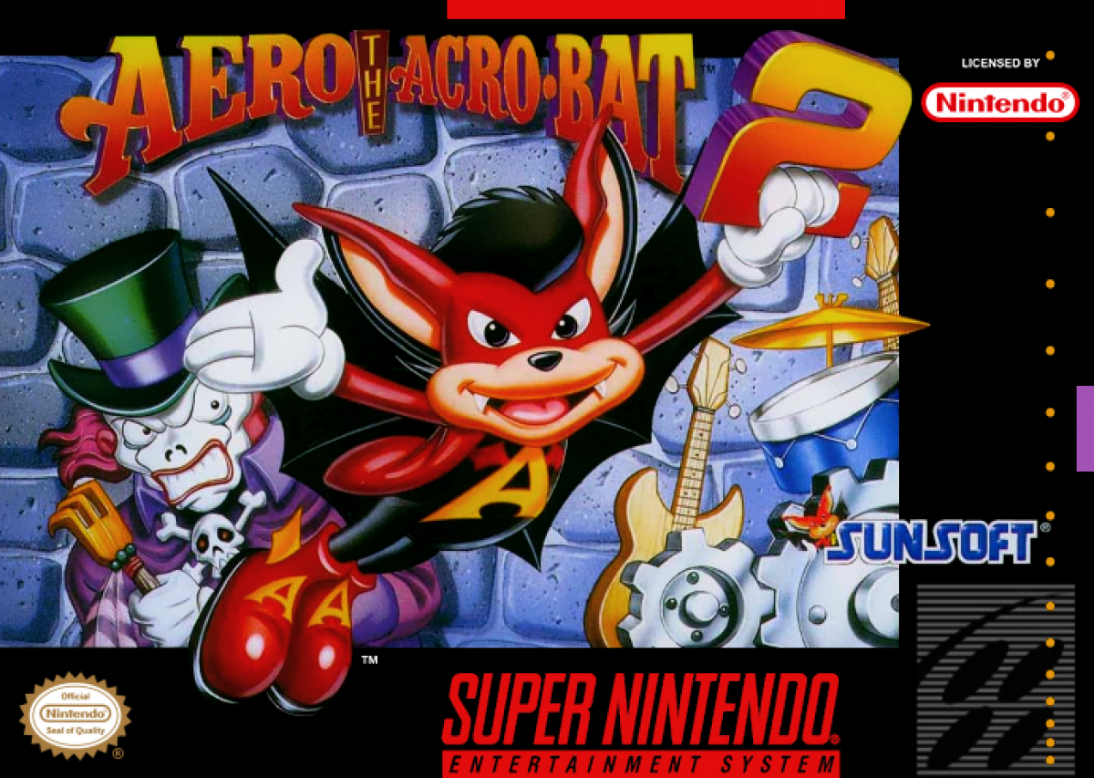 Aero the Acro Bat 2 cover art for Super Nintendo Entertainment System SNES video game