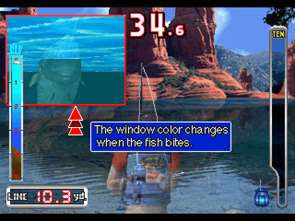 Big Ol Bass gameplay image for PlayStation 1 PS1 retro video game