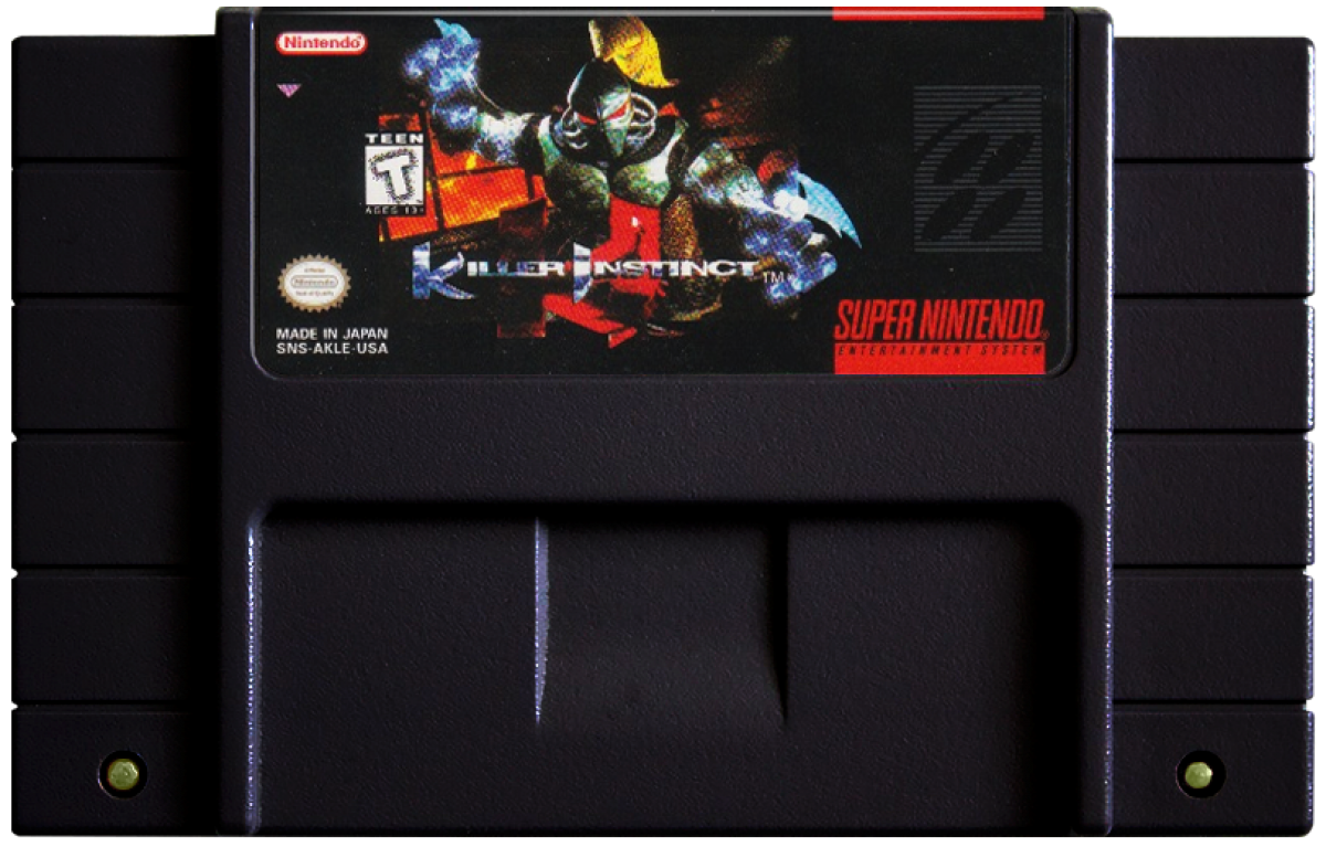 Killer Instinct cartridge for Super Nintendo Entertainment System (SNES) retro video game
