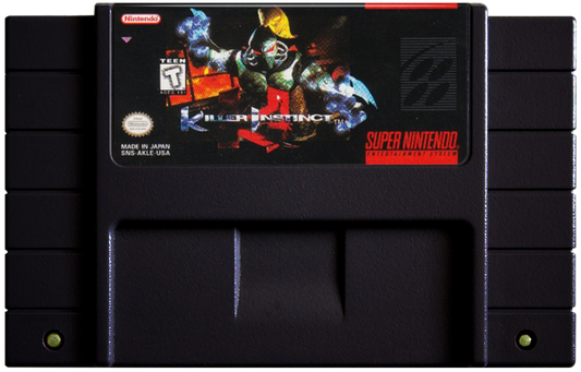 Killer Instinct cartridge for Super Nintendo Entertainment System (SNES) retro video game