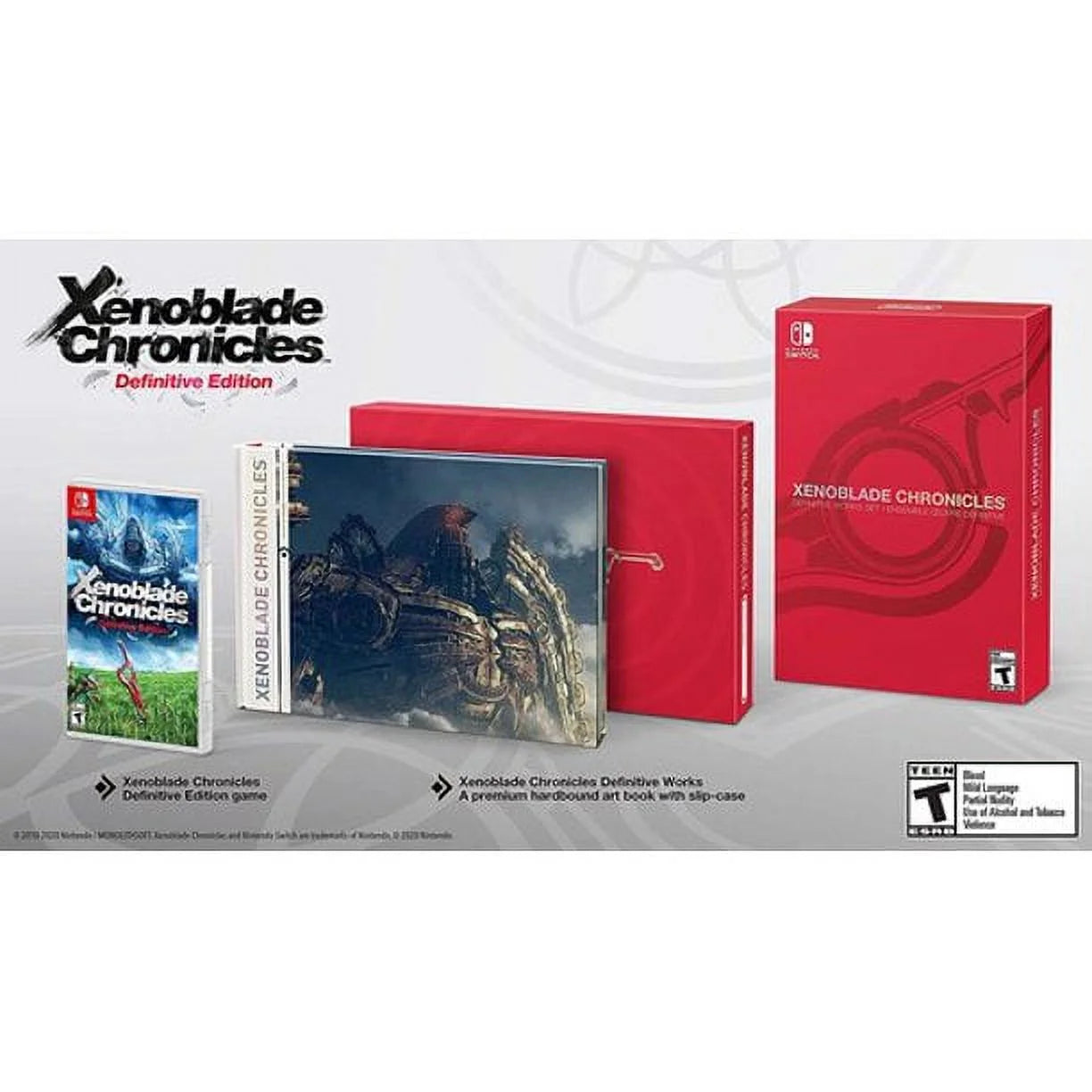 Xenoblade Chronicles Definitive Edition Work Set overview for Nintendo Switch RPG game