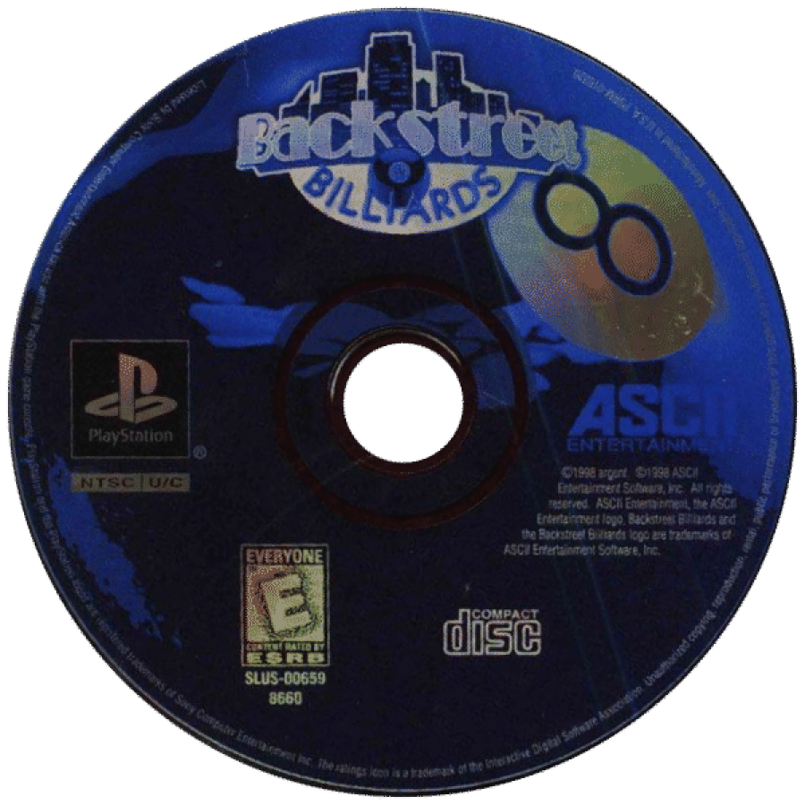 Billiards disc for PlayStation 1 (PS1) retro video game