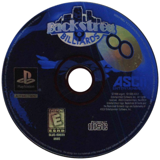 Billiards disc for PlayStation 1 (PS1) retro video game
