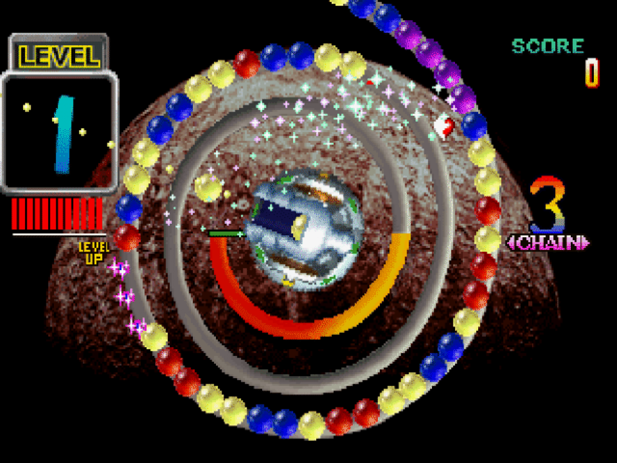 Ballistic gameplay image for PlayStation 1 PS1 retro puzzle video game