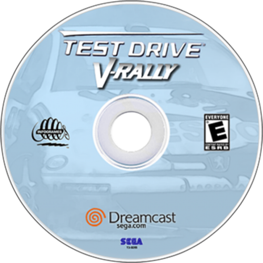 Test Drive V-Rally disc art for Sega Dreamcast (DC) video game
