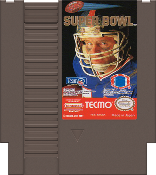 Tecmo Super Bowl cartridge for Nintendo Entertainment System (NES) retro video game