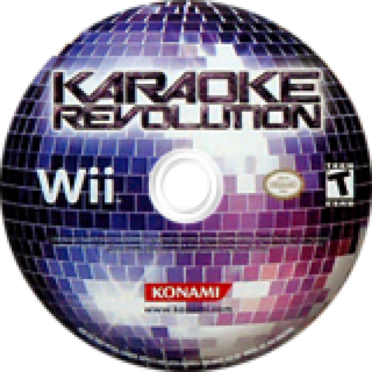 Karaoke Revolution disc art for Nintendo Wii (Wii) video game