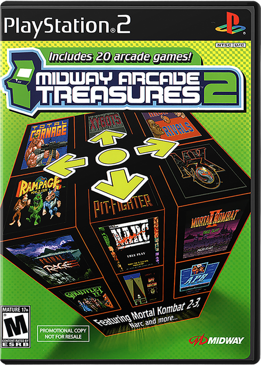 Midway Arcade Treasures 2 cover art for PlayStation 2 (PS2) video game