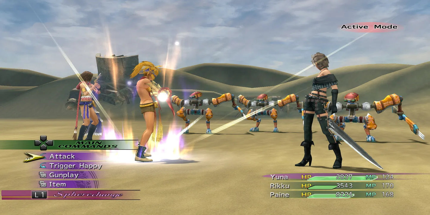 Final Fantasy X-2 Greatest Hits gameplay for Playstation 2 Role Playing video game.