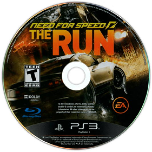 Need for Speed The Run PlayStation 3 PS3 for arcade racing video game fans featuring high speed street racing cross country road trips exotic cars police chases cinematic action intense driving challenges vehicle customization and thrilling race events collectible gaming appeal disc