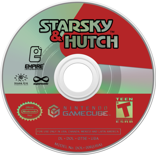 Starsky and Hutch for GameCube featuring action driving and crime fighting gameplay based on the classic TV series disc