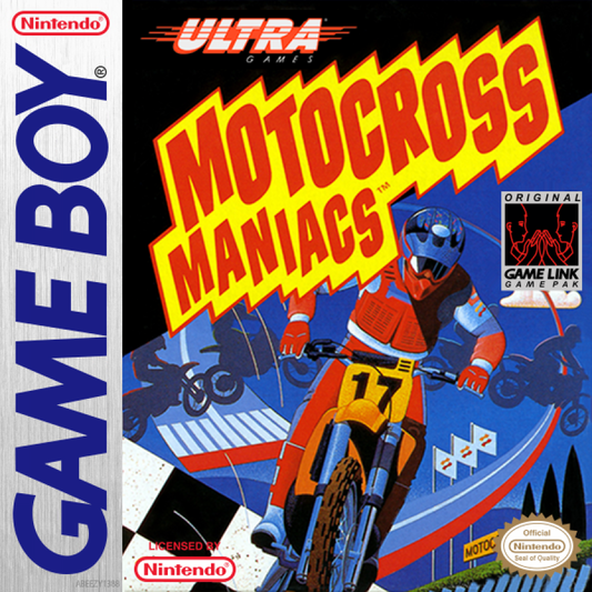 Motocross Maniacs cover art for Game Boy (GB) video game