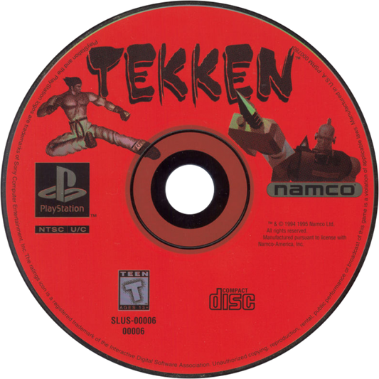 Tekken PlayStation PS1 for fighting video game fans featuring classic 3D martial arts combat iconic character roster arcade style battles fast paced gameplay powerful combos competitive multiplayer tournament action collectible gaming appeal game disc