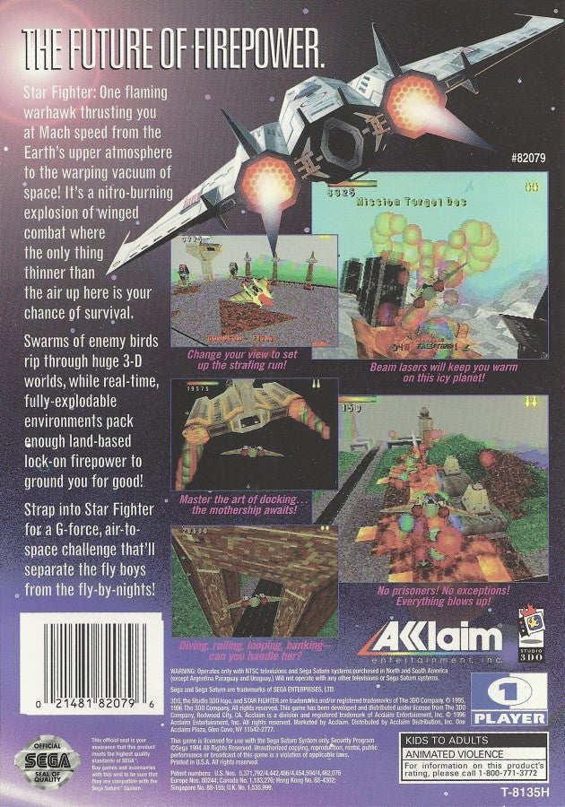 Thunder Strike 2 Sega Saturn helicopter combat flight shooter arcade style aerial missions military action sequel to AH-3 Thunderstrike fast paced bombing runs and dogfighting CD audio retro gaming Sega Saturn software video game title back cover art