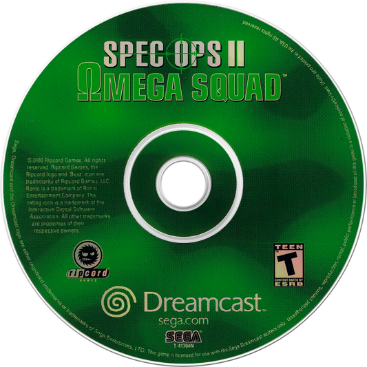 Spec Ops II: Omega Squad Sega Dreamcast DC for tactical third person shooter retro video game fans featuring elite special forces missions squad based combat realistic military weapons strategic objectives intense firefights collectible gaming appeal disc