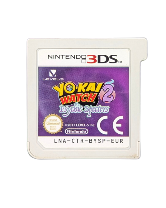 Yo-kai Watch 2 Psychic Specters Nintendo 3DS video game, PAL import edition, RPG adventure, monster collecting and battles, handheld console title cartridge