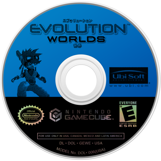 Evolution Worlds GameCube Nintendo GameCube JRPG role playing game dungeon crawling turn based combat sci fi fantasy storyline Evolution series compilation exploration treasure hunting classic RPG gameplay Sting retro gaming GameCube software video game title disc