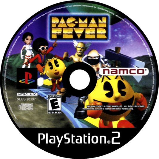 Pac-Man Fever – PlayStation 2 (PS2) video game disc, party mini-game collection.
