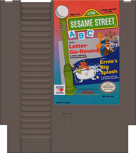 Sesame Street ABC cartridge for Nintendo Entertainment System (NES) retro video game