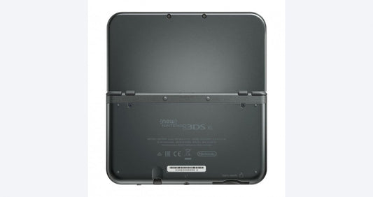 Grey New Nintendo 3DS XL inspired design featuring premium handheld gaming console aesthetic metallic gray finish larger dual screens enhanced processing power portable Nintendo gaming experience glasses free 3D technology presentation
