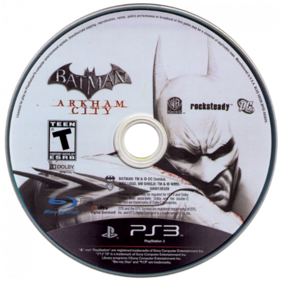Batman: Arkham City disc for PlayStation 3 (PS3) video game