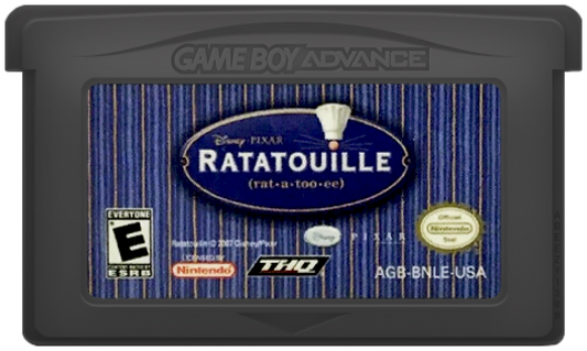 Ratatouille for Game Boy Advance – Disney Pixar platform adventure cartridge featuring Remy the rat with movie-inspired cover art cartridge