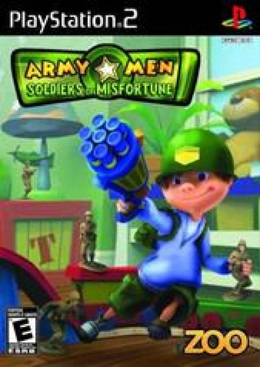 Army Men: Soldiers of Misfortune cover art for PlayStation 2 (PS2) video game