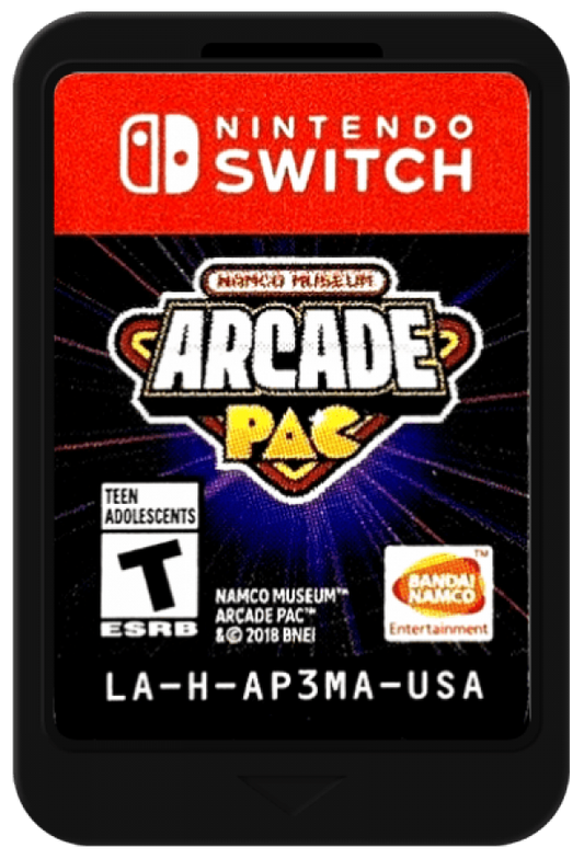 Namco Museum Arcade Pac – Nintendo Switch (NS) Front Cartridge Art HD Image for this Classic Fun Nintendo switch Game