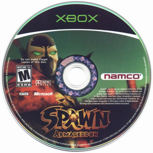 Spawn: Armageddon – Xbox mature action adventure game disc