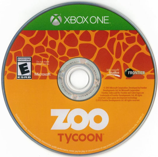Zoo Tycoon – Xbox One (XONE) disc for zoo management simulation video game