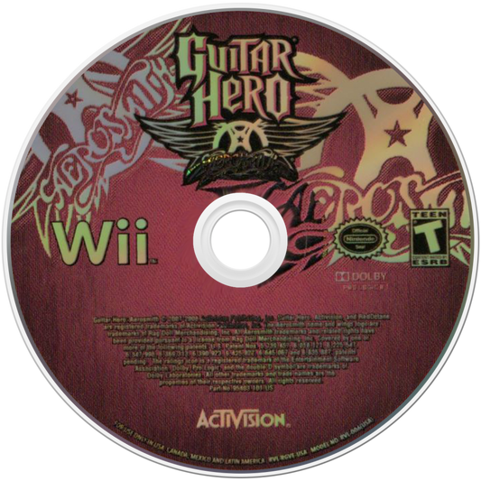 Guitar Hero: Aerosmith disc for Nintendo Wii (Wii) video game