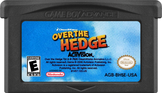 Over the Hedge game cartridge for Game Boy Advance (GBA) video game