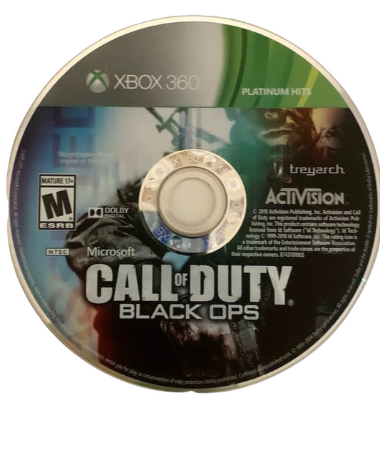 Call of Duty Black Ops for Xbox 360 first person shooter featuring Cold War era campaign multiplayer modes zombies gameplay and fast paced combat disc