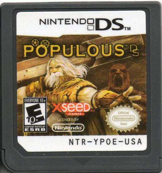 Populous DS cartridge for Nintendo DS (DS) god simulation strategy video game